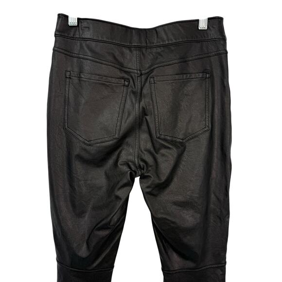 Spanx Faux Leather Like Ankle Skinny Jeans Brown Women size Small Petite 20282Q - Picture 5 of 14